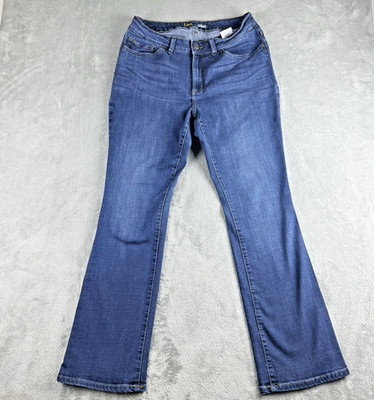 Lee Jeans 14 Blue Denim Stretch Curvy Fit Bootcut Country Cowgirl Coachella