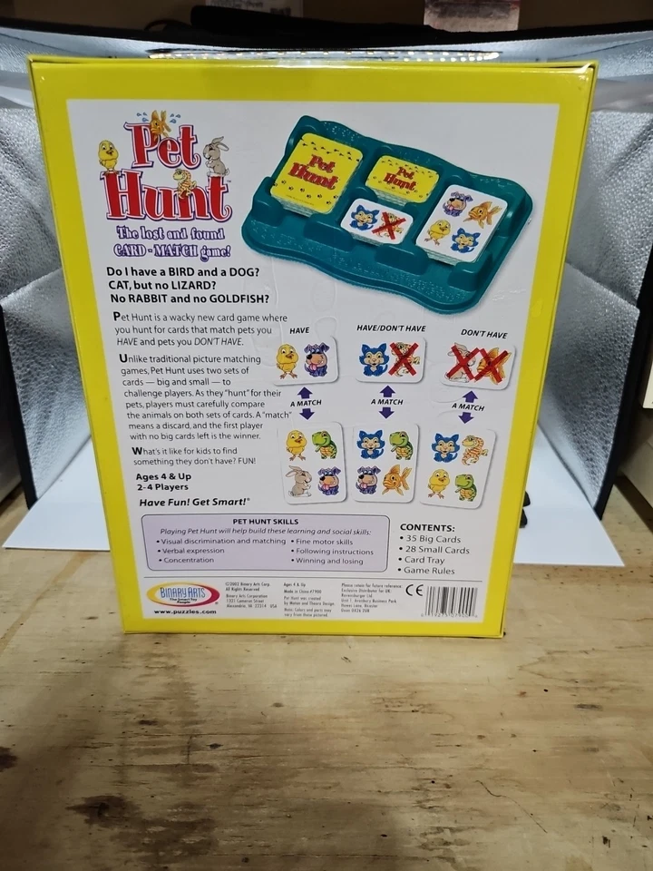 Pet Hunt Lost and Found Card Match Game OOP Thinkfun 2002 COMPLETE  - Image 2 of 2