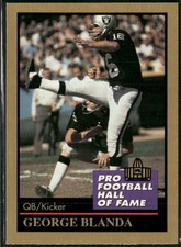 George Blanda 1991 Enor Pro Football HOF Hall of Fame #14 Oakland Raiders