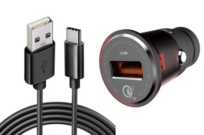 For Galaxy S23/S24/S25/Plus/Ultra/Edge - 18W Fast Car Charger 6ft USB-C Cable