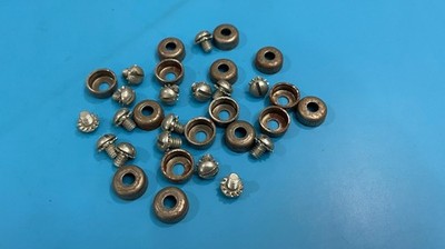 Gretsch 60s Vintage Round Badge Brass Snare Drum Lug Screws and Cup Washers