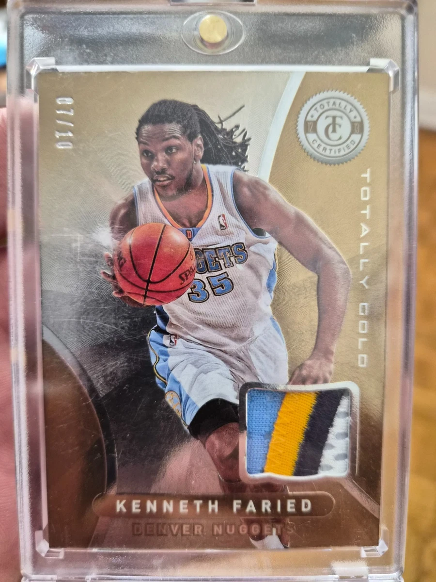 2012 Totally Certified Memorabilia #161 Gold Prime Patch /10 Kenneth Faried RC