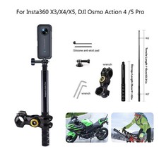 Motorcycle Bike Selfie Stick Holder Kit for Insta360 X3/X4/X5 DJI Action 4/5 Pro