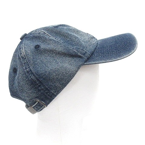 Guess Denim Baseball Cap Hat Washed Navy Blue Women's One Size Free - Imagen 4 de 8