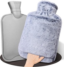 Bouillotte 2 L en peluche avec