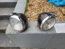 Restored Vintage Guide 682-c Headlights Oem Hot Rod W Marker Light On Top