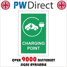 SIGN Charging Point Electric Vehicles Plug In Cable Environment Green EV TR833A