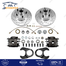 For 1937-48 Spindles Disc Brake Kit 5 On 4-34 Bolt Pattern Metric Caliper New