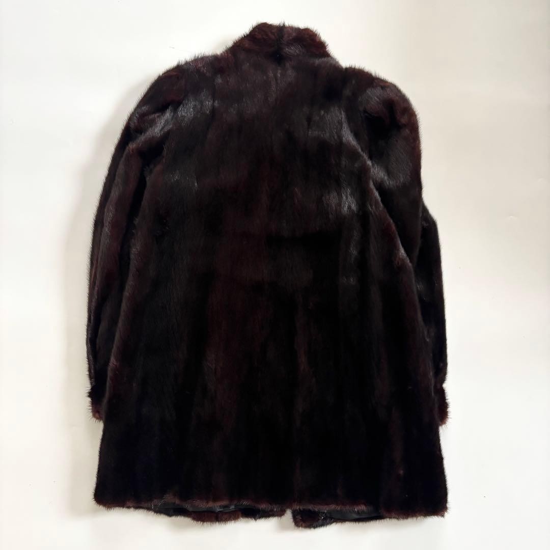 HARAJAKU Mother Mink Fur Coat  XL Dark Brown Unisex JAPAN image 6