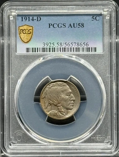 1914 D Buffalo Nickel PCGS AU-58
