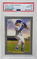 2020 Topps Chrome Update GAVIN LUX Turkey Red Rookie Card PSA 10 Gem Mint. rookie card picture