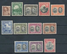 1938-50 Grenada, Stanley Gibbons No. 153/63 - 12 Values - MLH*