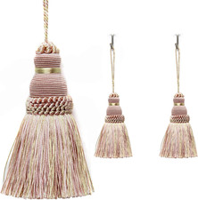 2Pcs Colorful Tassel Key Tassels DIY Accessories Mix Pink  9.5 Inch Tassels fo