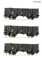 Roco 6600141 H0 3-Teiliger Set: Offene GüTerwagen Sncf - Neu - OVP