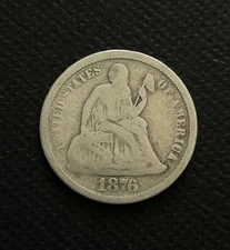 US COIN: 1876-S (San Francisco Mint) Seated Liberty Dime