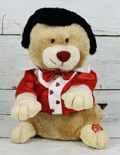 Elvis Presley Preferred Plush Bear 7.5" Moves Sings "It's Now Or Never" WORKS