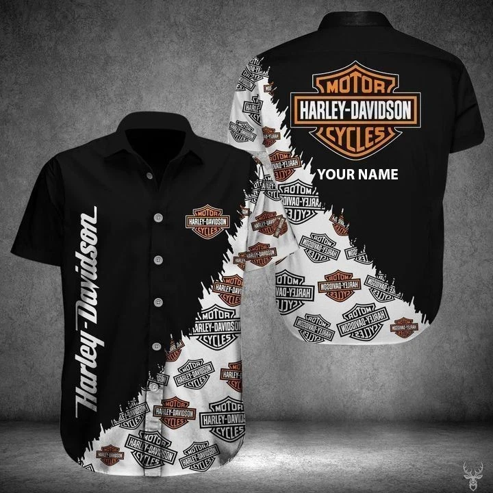 Personalized Harley Motor Davidsonn Racing Casual Shirt Button Down Unisex Adult