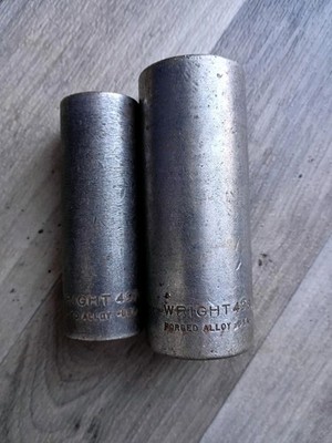 Wright Deep Sockets Vintage 15/16 11/16 