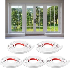 5 Rolls Total 32.8ft Window Grille Inserts Grid Kit Self Adhesive Peel White