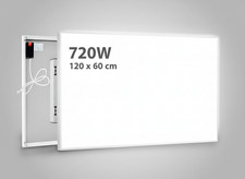 Far Infrared Heating Panel 720W 120cm x 60cm Wall Heater White