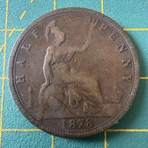 Photo of a 1878 Victoria Half Penny from an eBay sale