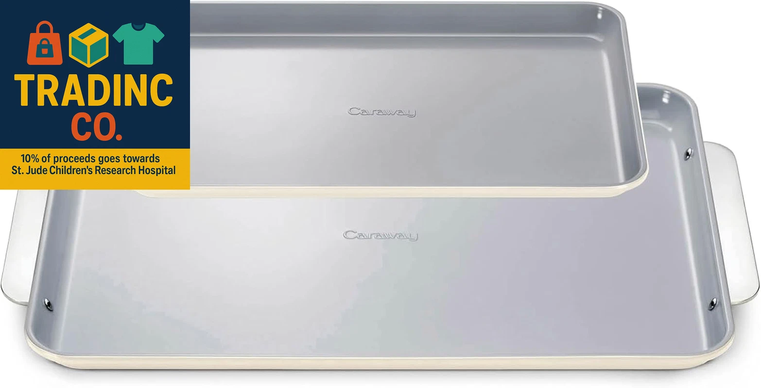 Non-Stick Ceramic Baking Sheet Duo - Naturally Slick Ceramic Coating - Non-Toxic