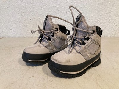 TIMBERLAND TODDLER FIELD BOOT GRAY LEATHER BLACK BIG KIDS Size US 6