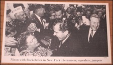1968 Richard Nixon Campaigns With Nelson Rockefeller Clipping Photo 5