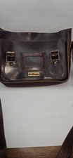 Dr Martens -11 pollici -Brando borsa a tracolla messenger in pelle marrone vintage