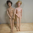 Lot of 2 Vintage Barbie Ken Male Dolls Rooted Brown & Blonde Hair 1968 Naked 12”