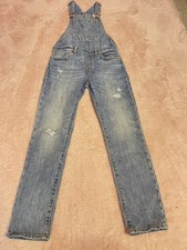 Gap Kids Light Wash Denim Overalls Jeans Size Medium or 8 Bin11