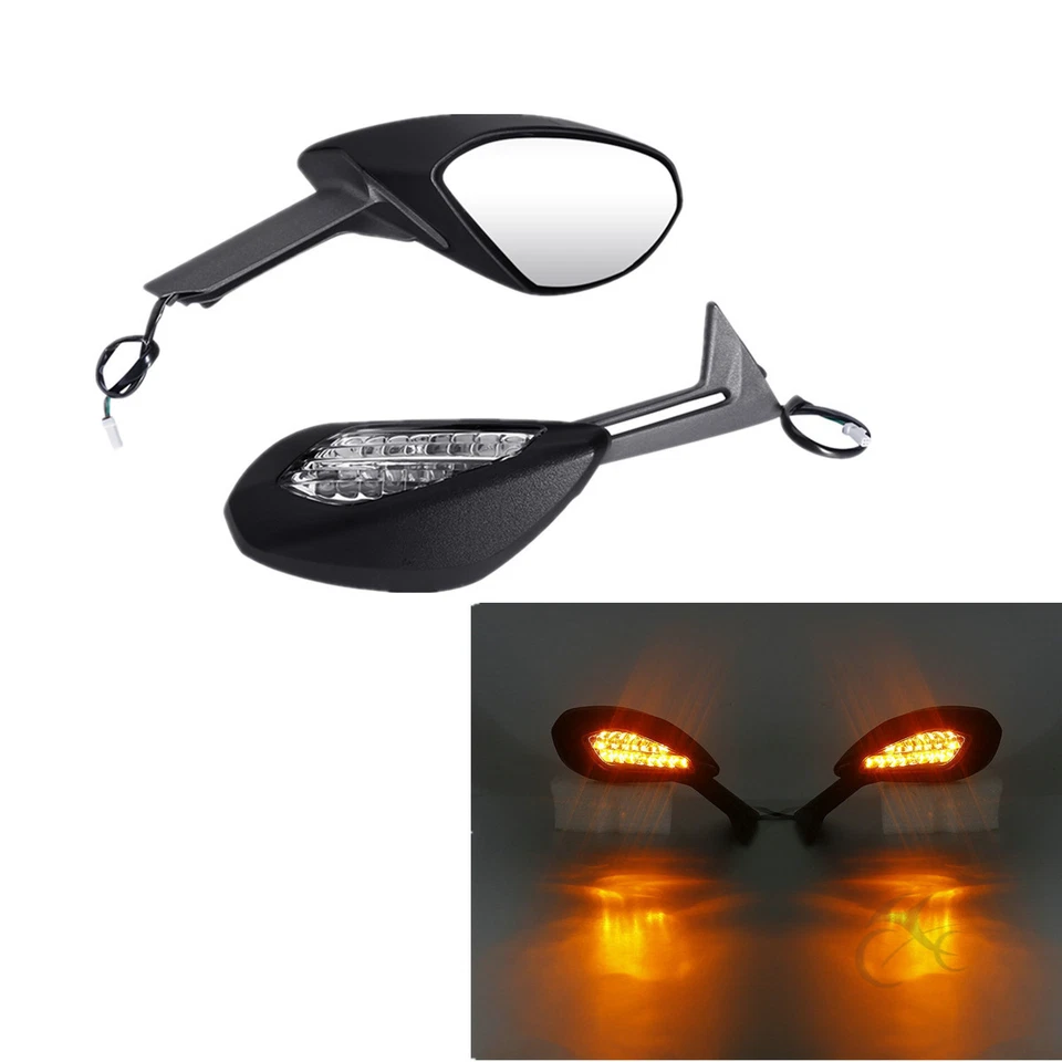 Espejos retrovisores de luz con señales de giro aptos para Ducati 959 Panigale 2015-2020 1299 2015-2018 Foto 3 de 4