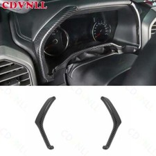Tira del panel del tablero de instrumentos de consola central de fibra de carbono para Ford Raptor F-150 2015-20