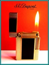 S.T. DUPONT Lighter - Ligne 1 Rose Gold & Black Chinese Lacquer - JUST SERVICED