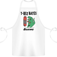 T-Rex Déteste La Boxe Tablier En Coton Drôle De Boxeur MMA 100% Bio