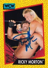 Ricky Morton Signed WCW Wrestling Trading Card Rock & Roll HOF WWE 1991 #98 1
