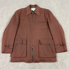 Vintage 40s 50s Hercules Gabardine Jacket Coat Mens Large Rockabilly Talon Sears