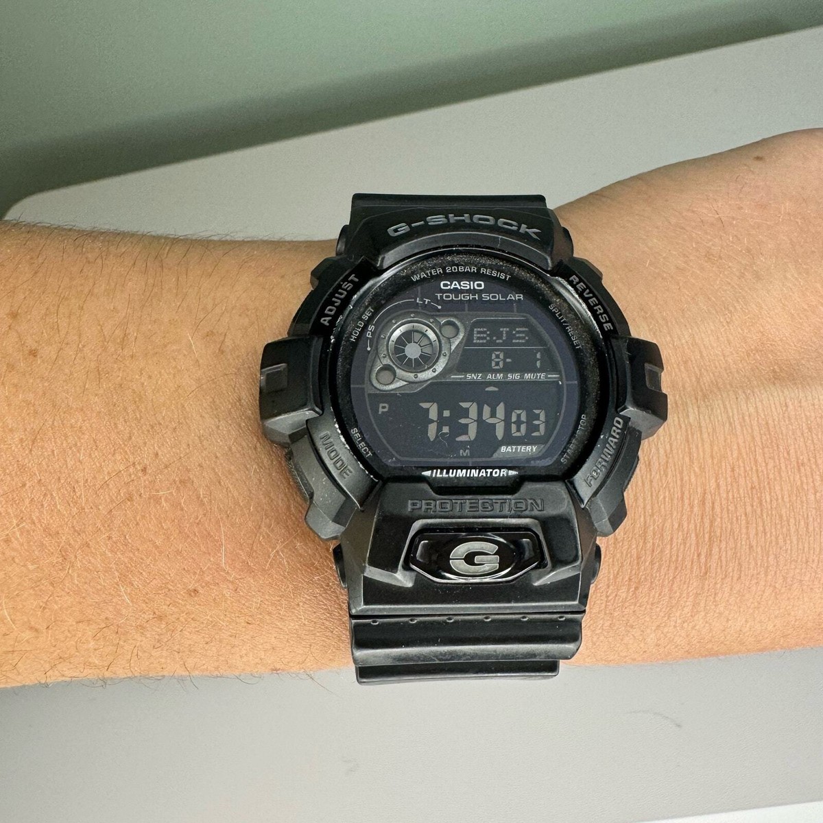 Casio G-Shock GR8900A-1 Mens Shock Tough Solar Digital Black Resin