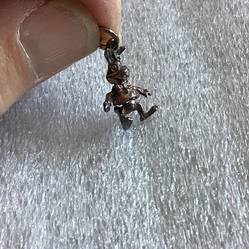 Vintage Sterling Silver Articulated Rabbit Charm