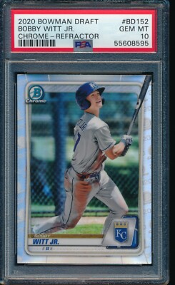 PSA 10 BOBBY WITT JR. 2020 Bowman Chrome Draft REFRACTOR Rookie