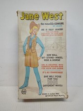 Vintage 1960's Marx Jane West cow girl figure w/box  accessories 2067 D7