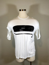 100 Authentic Burberry Men's T-Shirt white with cuts Size S