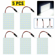 5X White 48SMD T10 BA9S Car Festoon LED Interior Panel Light Dome Map Lamp Bulbs
