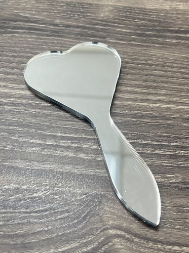 Ball Buster Mini Heart Shaped Mirror Paddle Heart Shape BDSM CBT Bondage - 第 1/1 張圖片