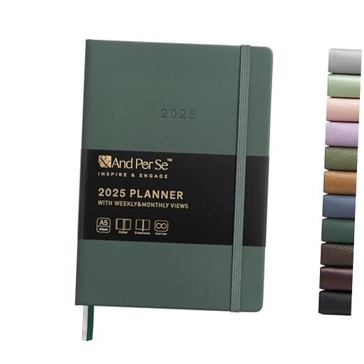 And Per Se 2025 Planner-Daily, Weekly & Monthly Hardcover Planner, 5.7