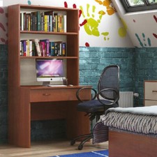 Scrivania ufficio porta computer con libreria e cassetto Scrivanie pc noce