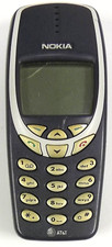Nokia 3360 - Blue and Gray  AT T  Rare TDMA Cellular Candybar Phone - READ