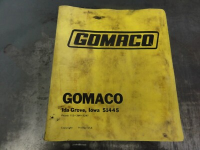#ad Gomaco 8500B Trimmer Parts List Manual $10.00
