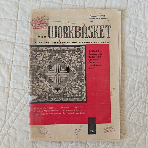 February 1958 The Workbasket Home Arts Magazine Knitting & Crochet Pattern Book - Picture 21 of 24