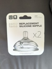 Como Tomo Silicone Replacement Nipples 2-Pack Slow Flow 0-3 Month